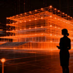 Arquitecta utilizando inteligencia artificial y metodología BIM para optimizar proyectos de construcción y obras públicas.