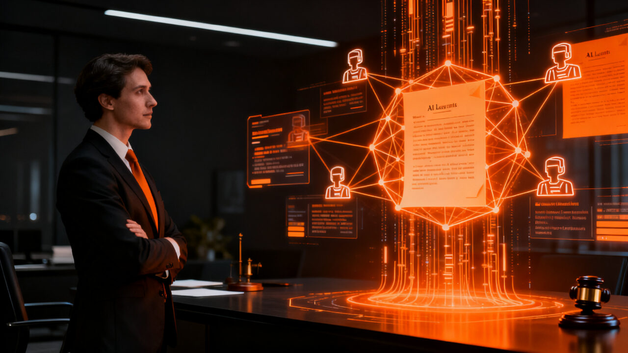 Agentes de IA y automatización legal en el sector legaltech impulsando la eficiencia tecnológica.