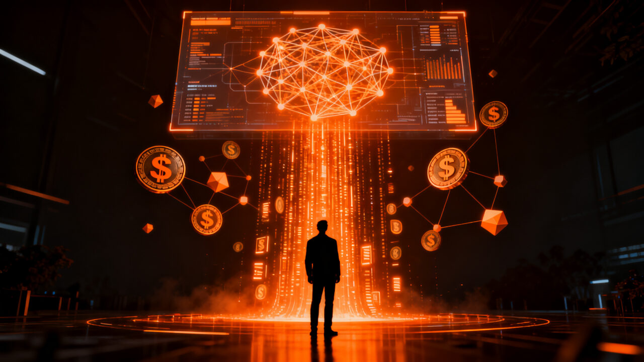 Emprendedor analizando agentes IA y pagos con stablecoins en el programa Base Batches de Coinbase.