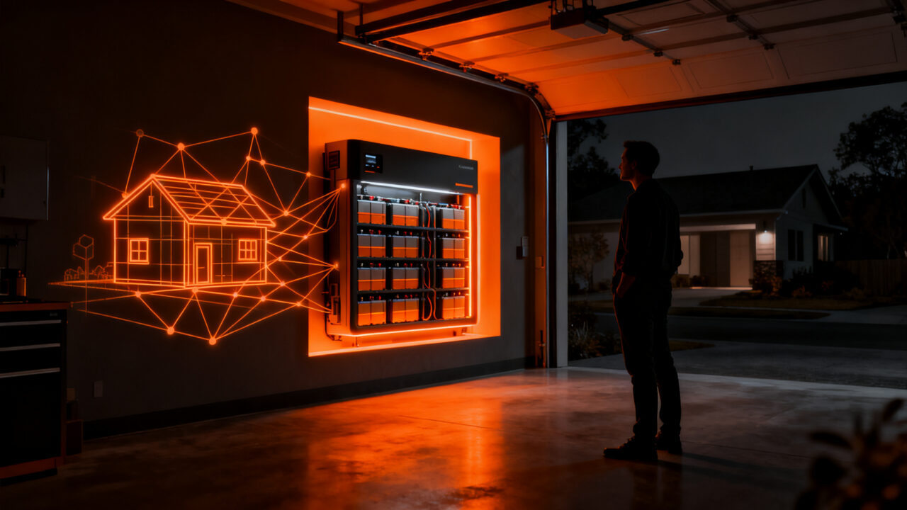 Emprendedor analizando el futuro del almacenamiento energético residencial y baterías plug-in en un mercado de 23 mil millones de dólares.