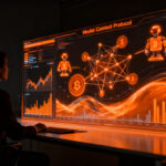 Agentes de IA operando criptomonedas en Binance Agent OS, representando la automatización financiera y el futuro de las startups cripto.