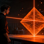Visualización de geometría computacional aplicada a desarrollo de producto, mostrando un algoritmo de división de formas.