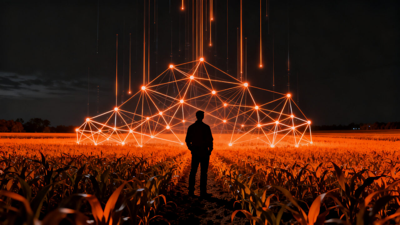 Startup chilena Bruna AI utilizando inteligencia artificial para predecir cosechas agrícolas con alta precisión.