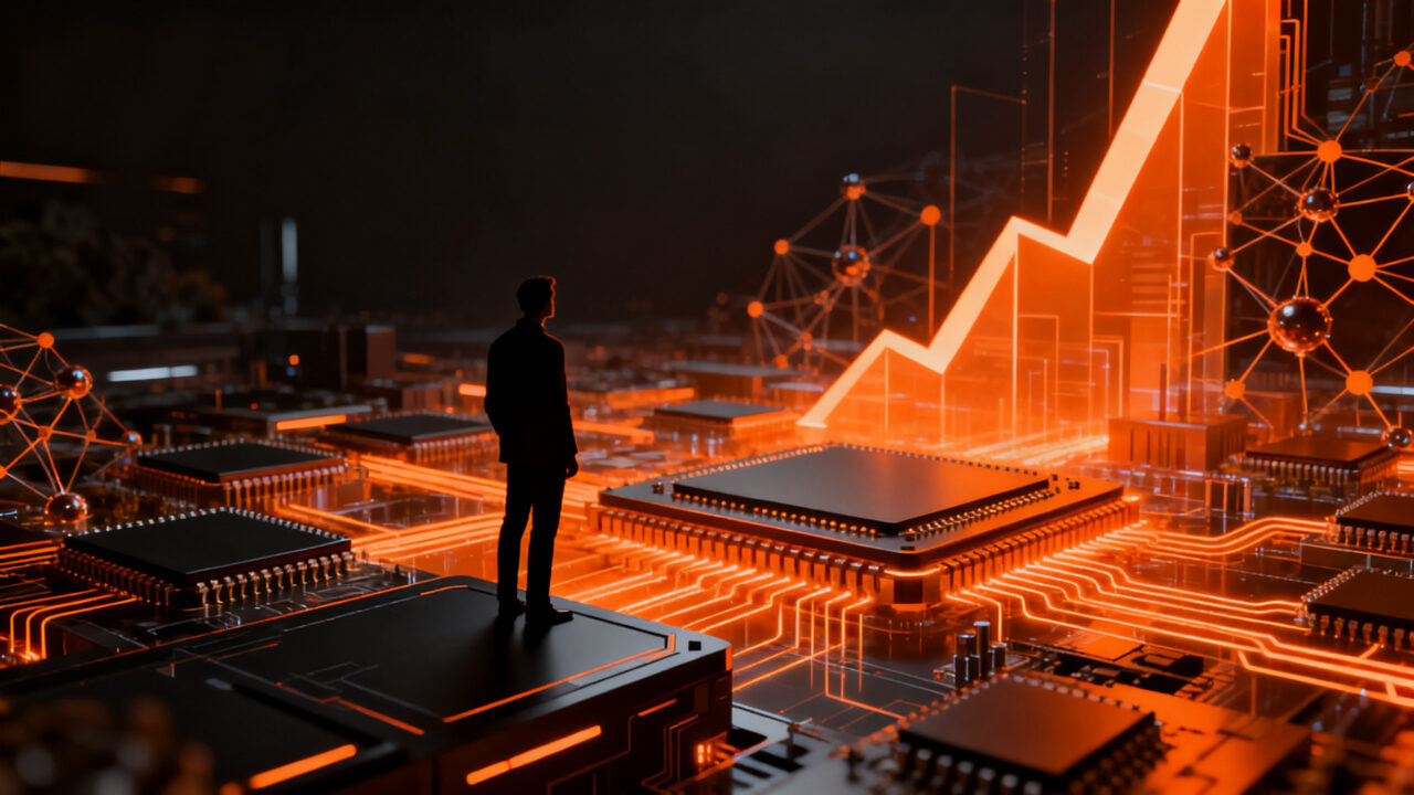 Análisis de mercado tech con acciones de semiconductores e IA destacando el crecimiento de Cedears para emprendedores.