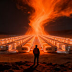 Infraestructura de almacenamiento de energía BESS en el desierto de Antofagasta, impulsando la sostenibilidad en startups y data centers en Chile.