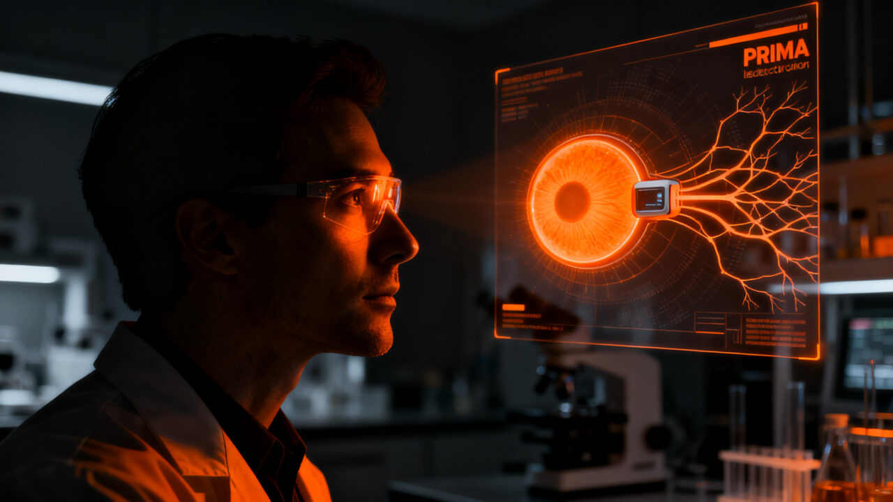 Implante retinal PRIMA de Science Corporation restaurando la visión en pacientes con degeneración macular, avance en bioelectrónica.