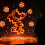 Investigador analizando estructuras de proteínas diseñadas por Claude, representando el avance de la IA en biotecnología.