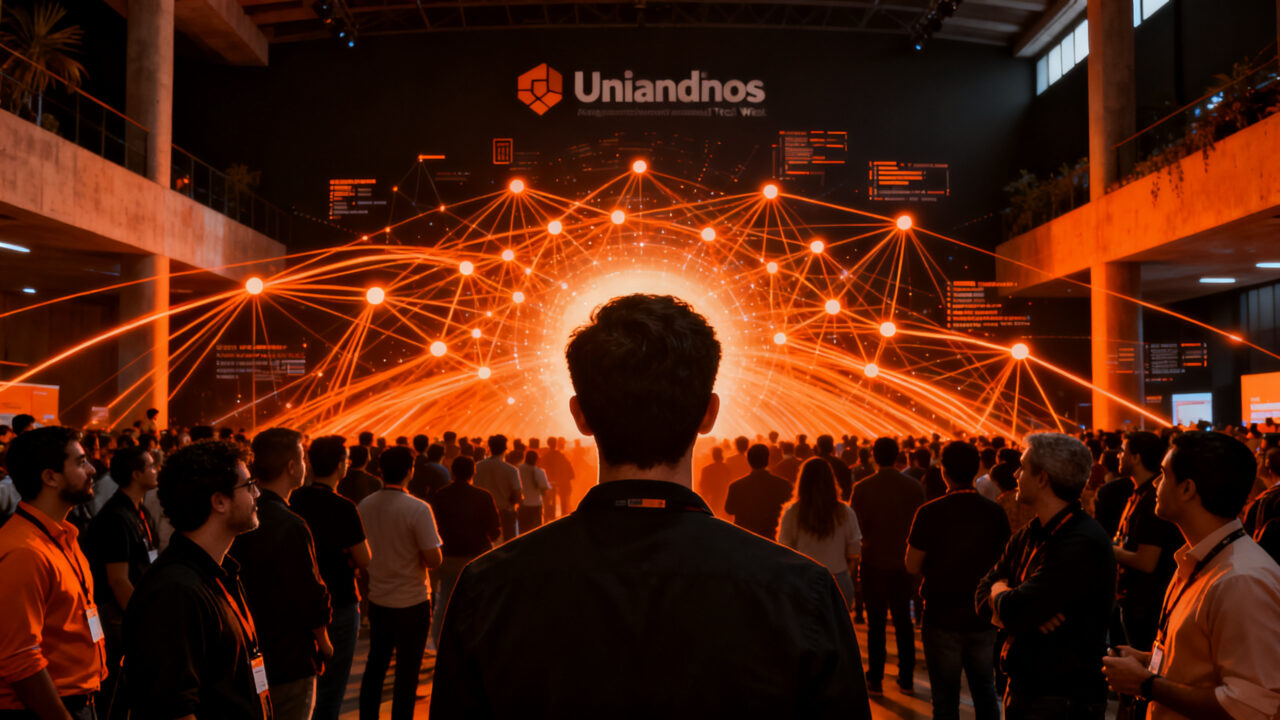 Multitud de emprendedores y líderes tech en la Colombia Tech Week 2026 en Bogotá, impulsando el ecosistema startup en Latinoamérica.