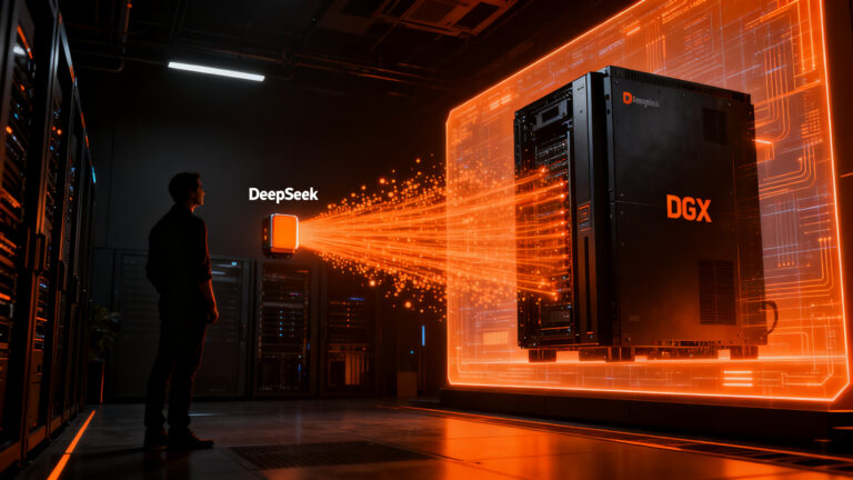 Comparativa de costos de infraestructura IA: DeepSeek frente a hardware tradicional NVIDIA DGX para startups.