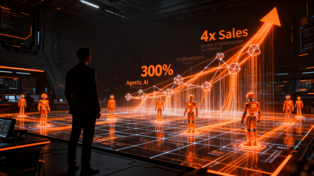 Crecimiento de agentes de IA en empresas para automatización y aumento de ventas.