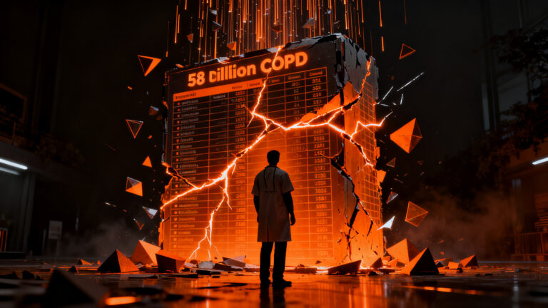 Crisis financiera de las EPS en Colombia con deuda de 58 billones, representando el colapso del sistema de salud.