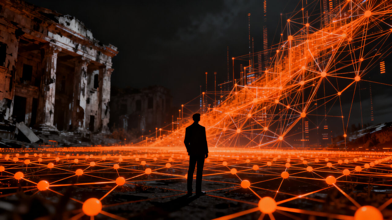 Concepto de infraestructura descentralizada DePIN y modelos de negocio cripto frente a desafíos del mercado.