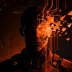 Representación conceptual de fallos en renderizado neuronal IA de Nvidia DLSS 5 en videojuegos, mostrando el fenómeno uncanny valley.