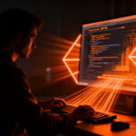 Ingeniero trabajando en código de driver open source para GPU Silicon Motion SM750 en Linux, optimizando salida HDMI ultrawide.