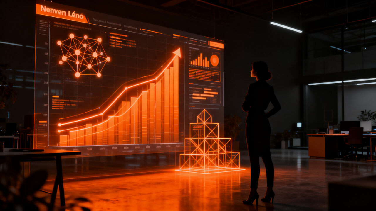 Mujer emprendedora liderando innovación tecnológica en Nuevo León, representando el programa Ella Emprende 2026.