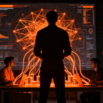 Emprendedores latinoamericanos utilizando inteligencia artificial para automatizar negocios y aumentar la productividad tecnológica.