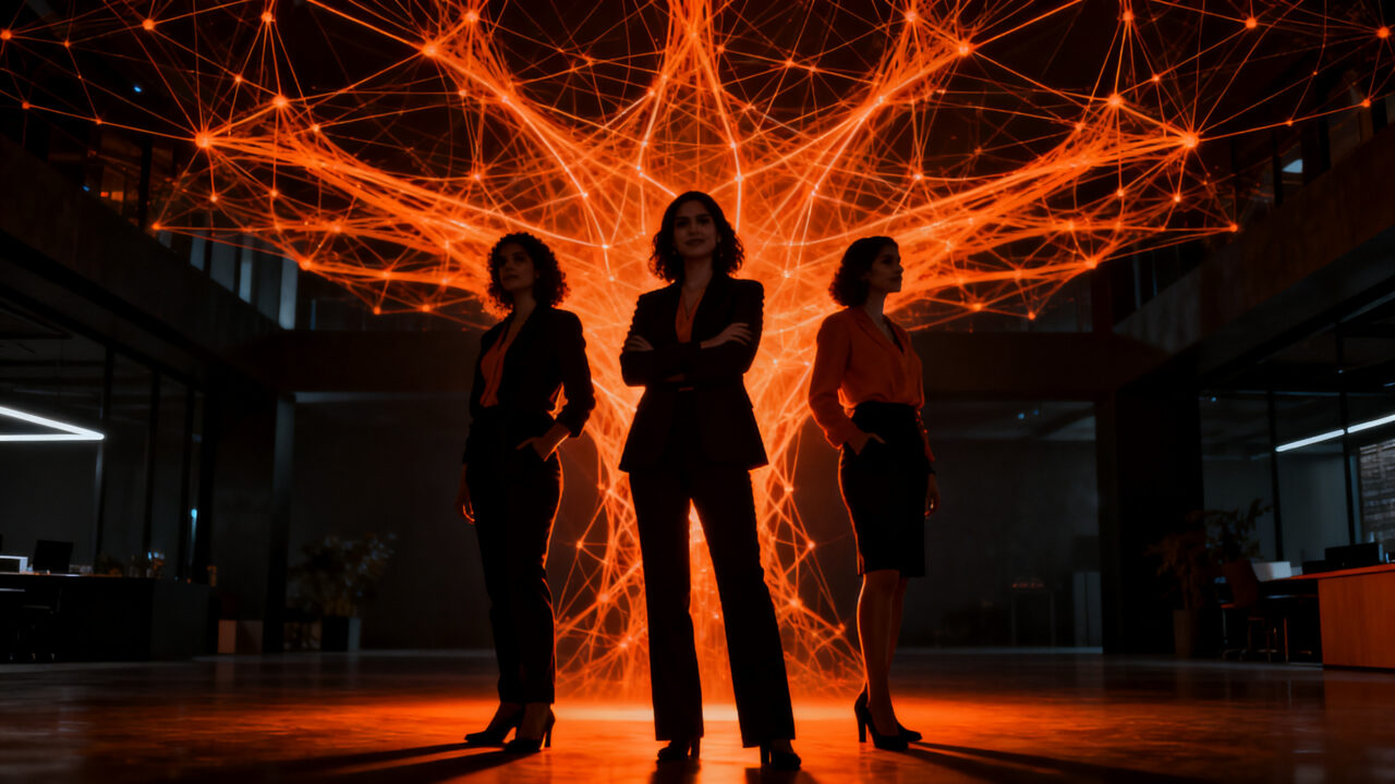 Tres mujeres emprendedoras liderando startups mexicanas de IA ganadoras del programa eNOVADORAS 2026.