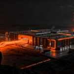 Data center de IA conectado a infraestructura energética aislada tras la exención de la EPA, representando la nueva era de la infraestructura tecnológica.