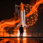 Estrategia de inversión e inteligencia artificial: un visionario tecnológico analizando la integración de agentes de IA avanzada en el sector aeroespacial.