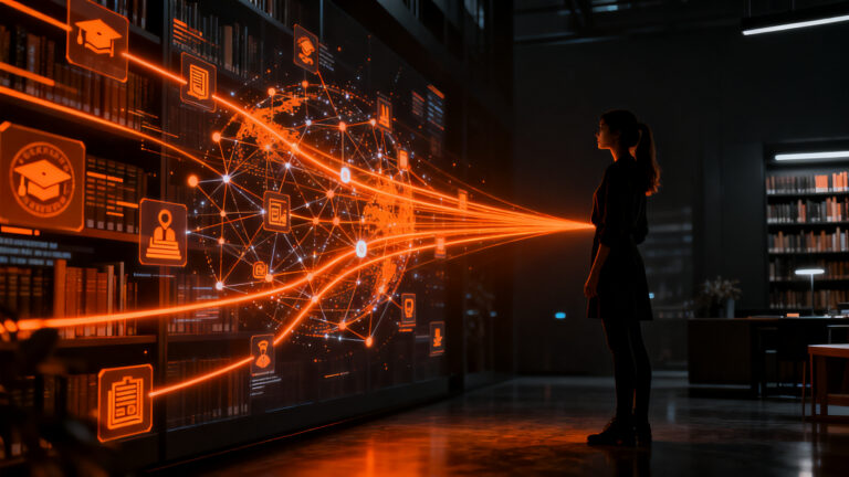 Ana Claudia Merlo, creadora de FellowBridge, utilizando inteligencia artificial para facilitar el acceso a becas universitarias en Latinoamérica.