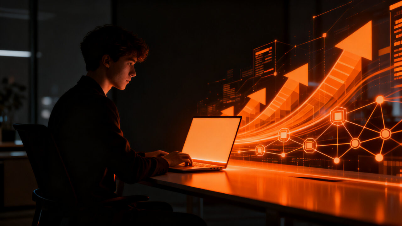 Joven profesional capacitándose en ventas SDR con Generation Chile, representando el futuro del empleo juvenil y la formación tecnológica.