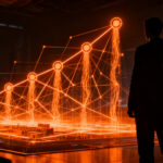 Inversión en startups de Defense Tech e IA, simbolizando el flujo de capital y el crecimiento tecnológico estratégico.