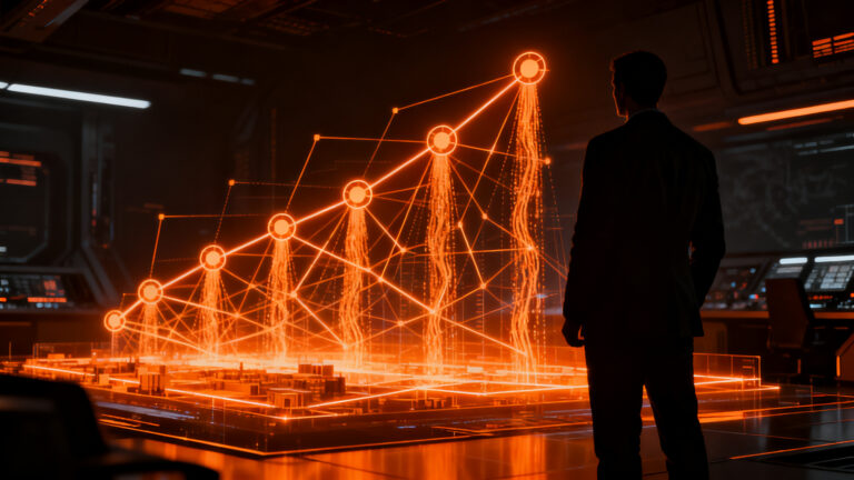 Inversión en startups de Defense Tech e IA, simbolizando el flujo de capital y el crecimiento tecnológico estratégico.