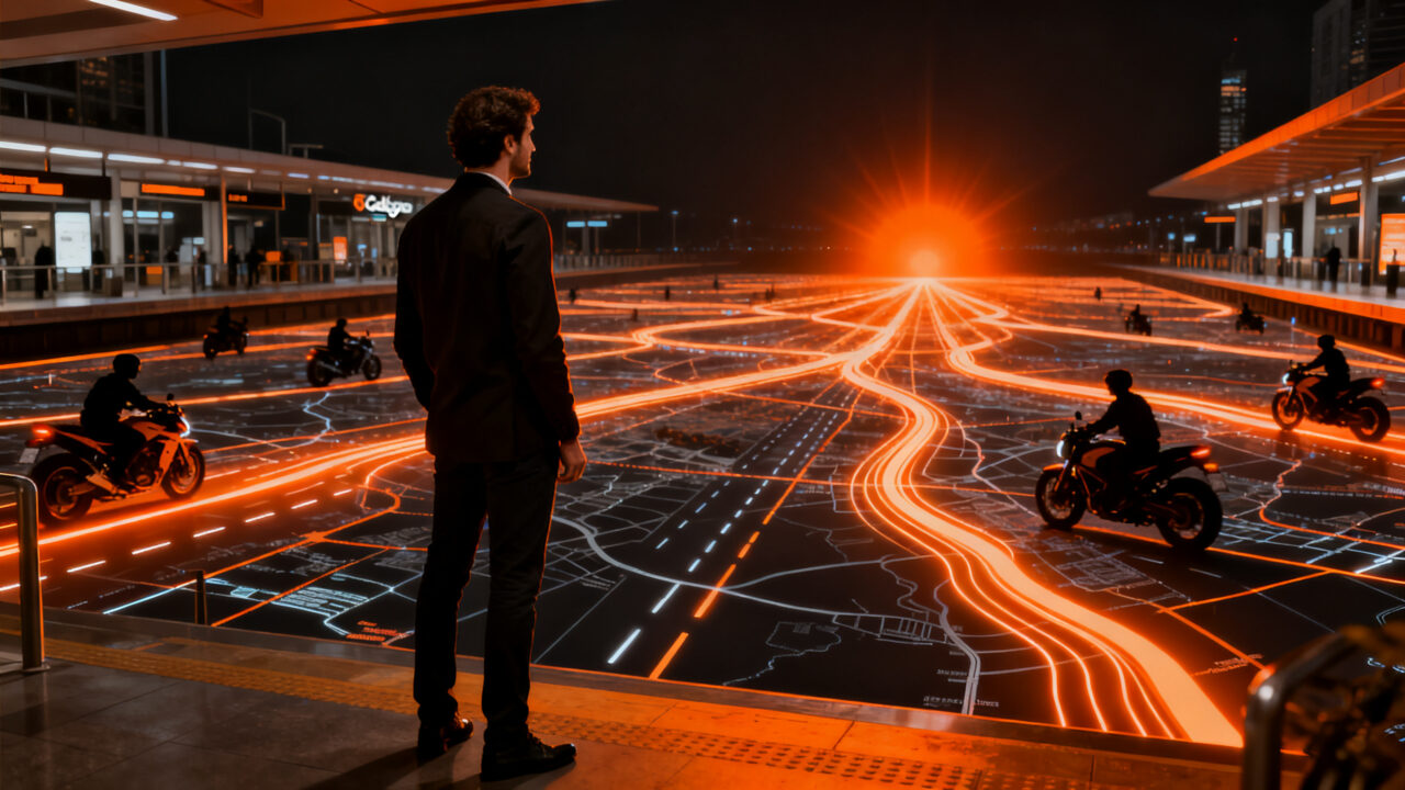 Diego Fleischmann, founder de la fintech Galgo, en una representación visual de alianzas estratégicas y expansión regional tras cerrar inversión con Uber.