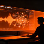 Ingeniero de software utilizando Gemini 3.5 Transcribe para procesar voz a texto con alta precisión y baja latencia en un entorno de desarrollo de IA.