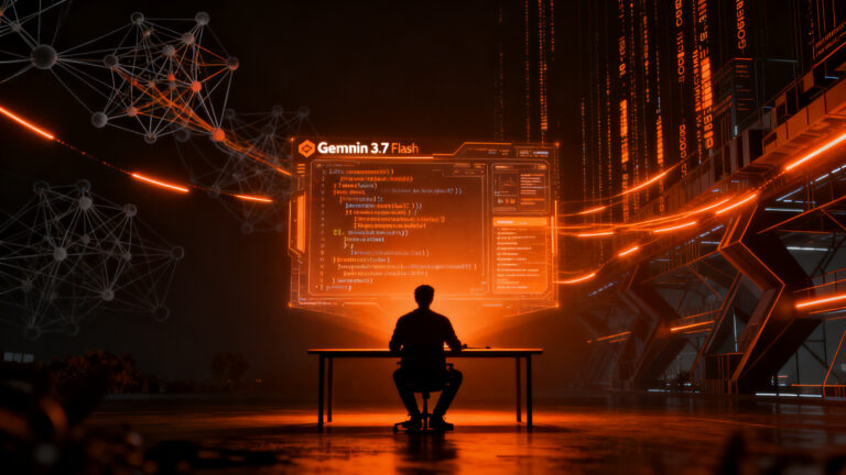 Desarrollador trabajando con IA Gemini 3.7 Flash, optimizando costos y automatización en el desarrollo de software.