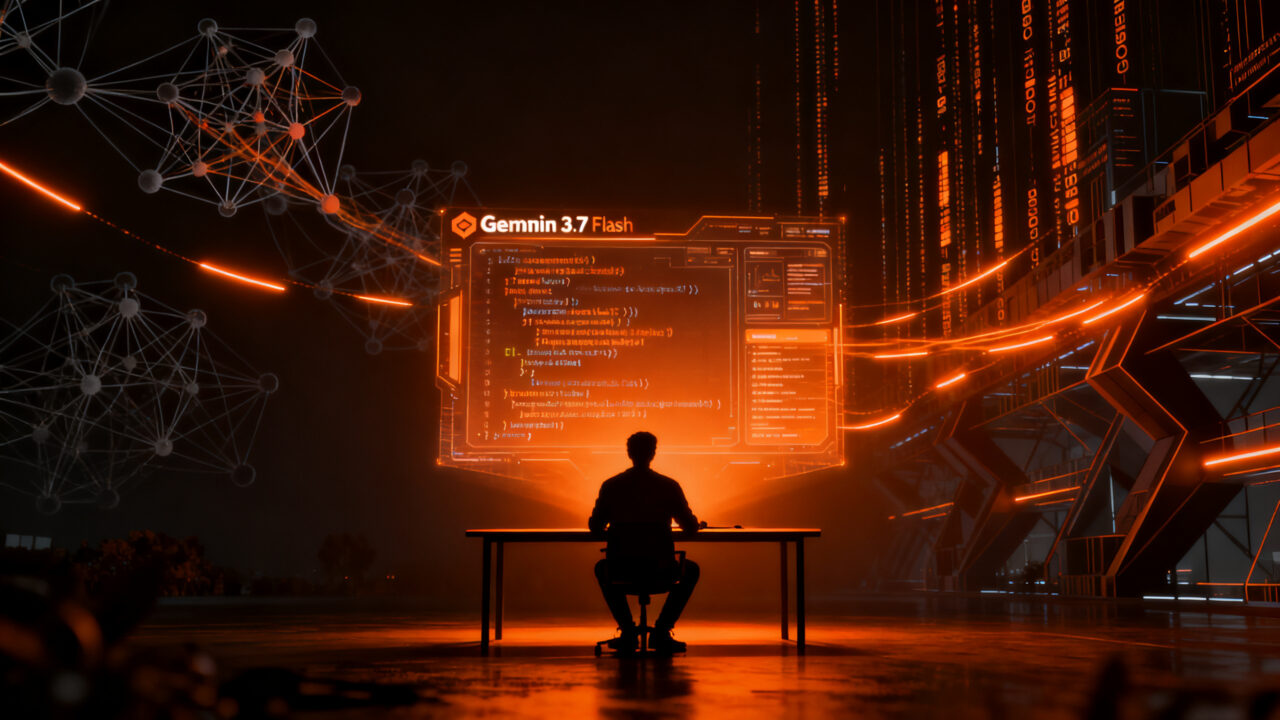 Desarrollador trabajando con IA Gemini 3.7 Flash, optimizando costos y automatización en el desarrollo de software.