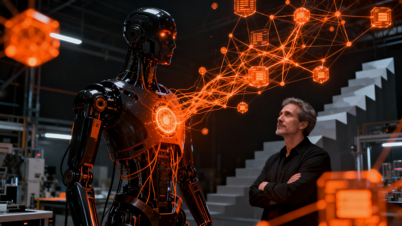 Robot humanoide con IA física en desarrollo, representando la inversión millonaria en robótica de Generalist.