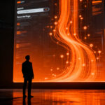 Estrategia de Generative Engine Optimization (GEO) para startups, mostrando a un profesional analizando datos de IA conversacional.