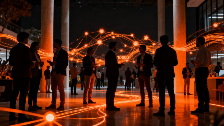 Networking estratégico entre emprendedores e inversores en el Gofest 2026, impulsando el ecosistema startup en Bogotá.