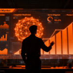 Estratega de marketing analizando datos avanzados de Google Ads y Gemini con inteligencia artificial para crecimiento startup.