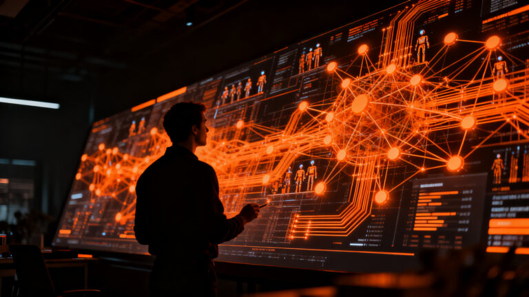 Ingeniero de software construyendo agentes de IA para marketing en un entorno tecnológico de alto nivel en 2026.