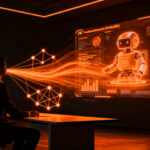 Agentes autónomos de IA Grok Bot de SpaceXAI trabajando en la automatización de productividad empresarial.