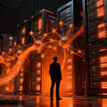Financiación de Groq en IA con apoyo de Nvidia, representando el crecimiento de centros de datos y escalabilidad tecnológica.
