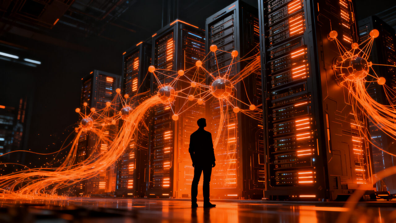 Financiación de Groq en IA con apoyo de Nvidia, representando el crecimiento de centros de datos y escalabilidad tecnológica.