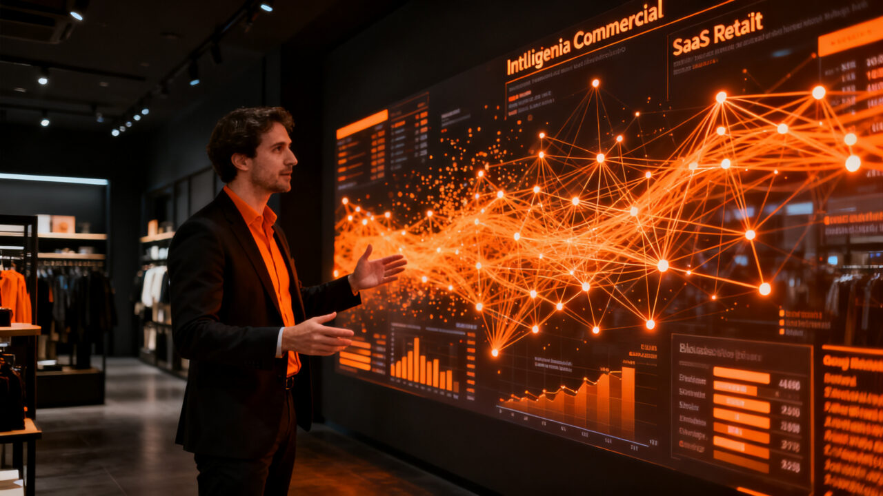 Plataforma Growalty utilizando inteligencia artificial y datos para optimizar las ventas en comercios minoristas.
