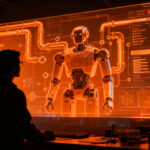 Ingeniero de robótica trabajando con HFlow, un SDK open source para estandarizar pipelines de datos en inteligencia artificial física.