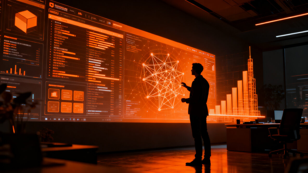 Founder de startup analizando flujos de trabajo automatizados con IA para maximizar la productividad en 2026.