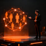 Startup HR Tech participando en competición de innovación, representando el futuro de los recursos humanos y la tecnología.