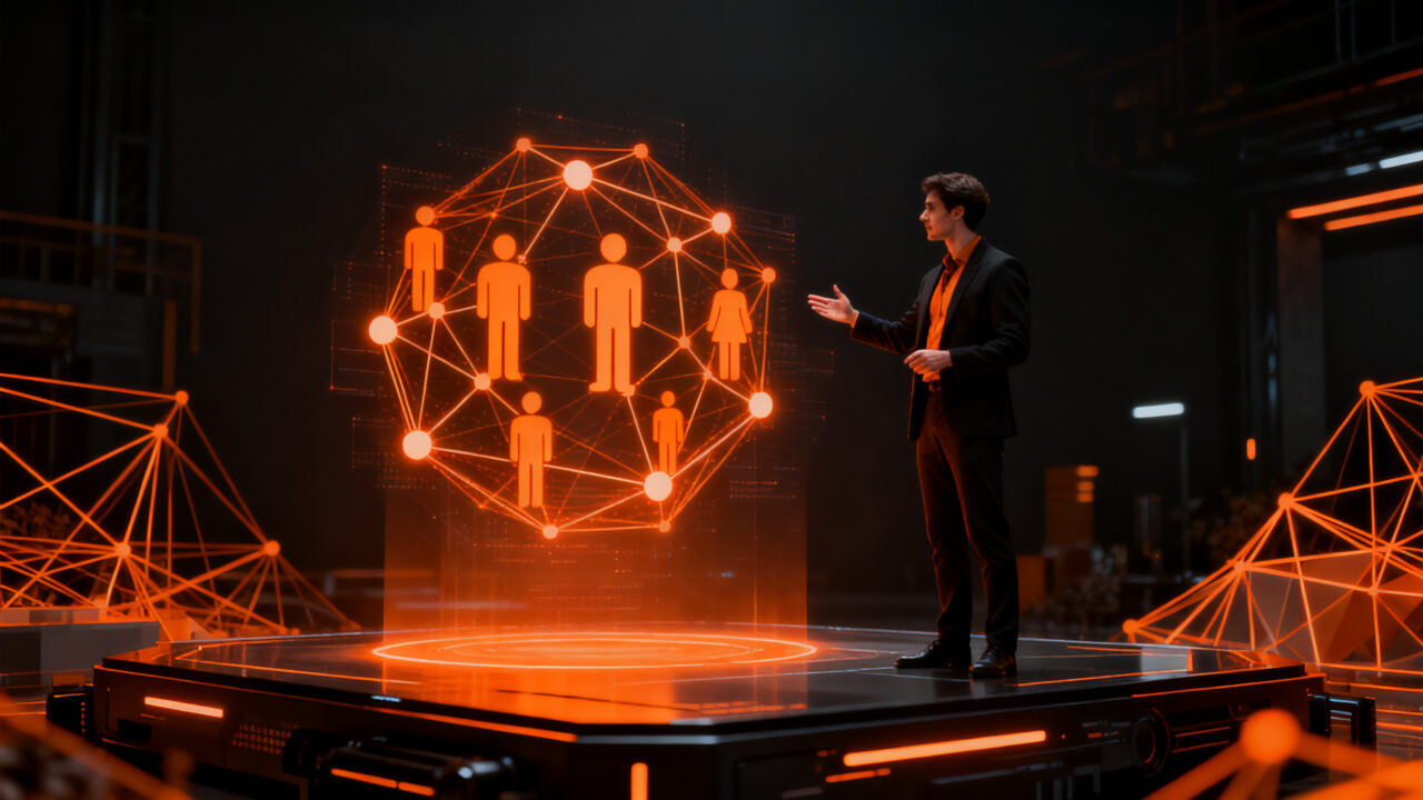 Startup HR Tech participando en competición de innovación, representando el futuro de los recursos humanos y la tecnología.