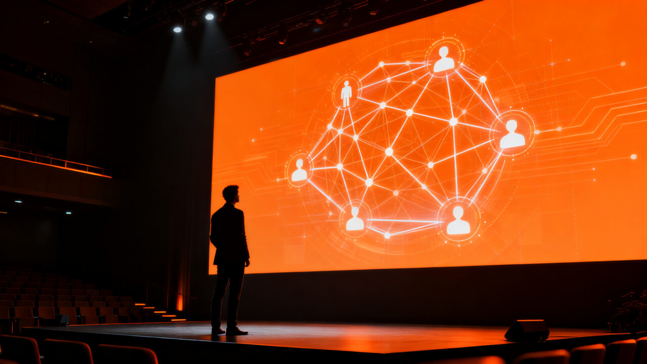 Startup de RRHH presentándose en el HR Innovation Summit, representando la innovación y el talento en la HR Startup Competition.
