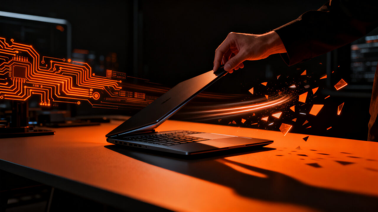 El nuevo portátil ultraligero Huawei MateBook Pro S con chip Kirin XE90, representando la independencia tecnológica y la innovación en hardware.
