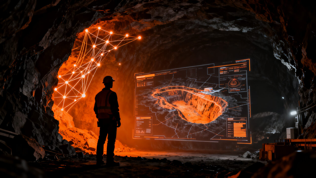 Transformación digital en la minería chilena mediante inteligencia artificial, mostrando automatización y proveedores tecnológicos.