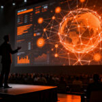 Profesionales del marketing analizando tendencias de inteligencia artificial y retail media en el evento IAB Now 2026.