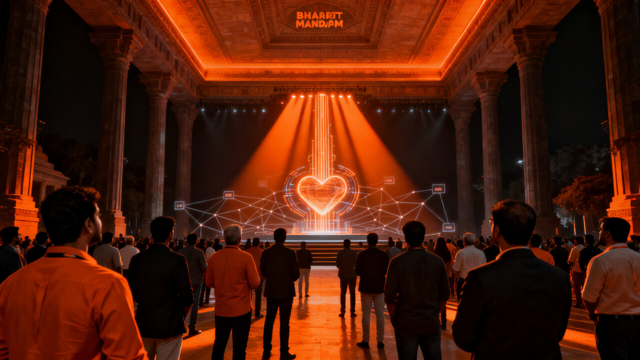 Emprendedores y líderes tecnológicos reunidos en el Ideabaaz Startup Fest 2026 en Nueva Delhi, representando la inversión y el ecosistema de innovación global.