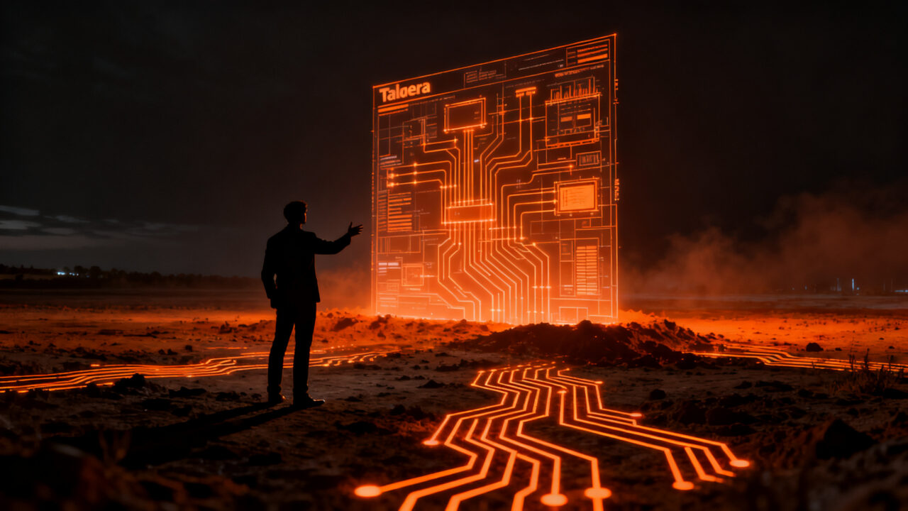 Construcción de un megacentro de datos de Meta en Talavera de la Reina, representando la gran inversión tecnológica en España.